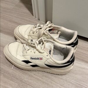 Reebok Off-White and Black Sneakers